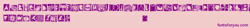 LinotypescrapBonus Font – Purple Fonts on Pink Background