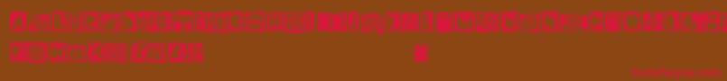 LinotypescrapBonus Font – Red Fonts on Brown Background