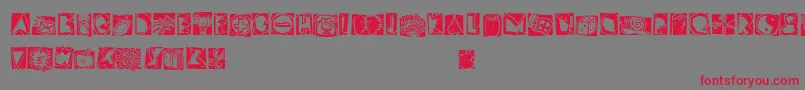 Шрифт LinotypescrapBonus – красные шрифты на сером фоне