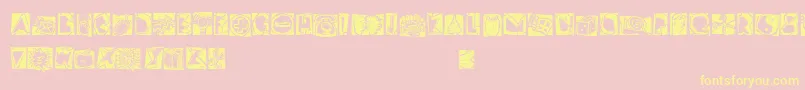 LinotypescrapBonus Font – Yellow Fonts on Pink Background