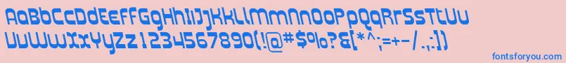 PlasmaticaRevItalic Font – Blue Fonts on Pink Background