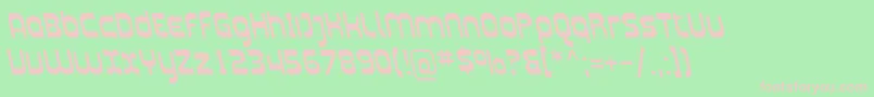 PlasmaticaRevItalic Font – Pink Fonts on Green Background