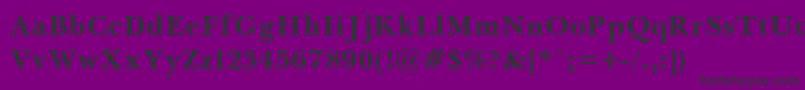 Шрифт Baskerv7 – чёрные шрифты на фиолетовом фоне