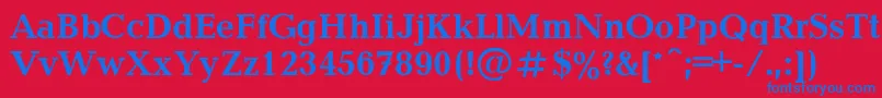 Balticab Font – Blue Fonts on Red Background