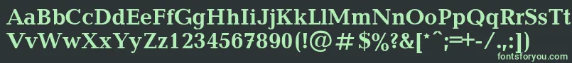 フォントBalticab – 黒い背景に緑の文字