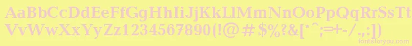 Balticab Font – Pink Fonts on Yellow Background