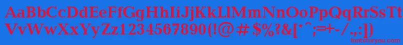 Balticab Font – Red Fonts on Blue Background