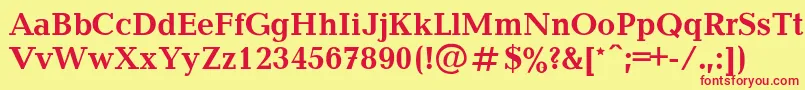 Balticab Font – Red Fonts on Yellow Background
