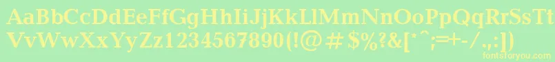 Balticab Font – Yellow Fonts on Green Background