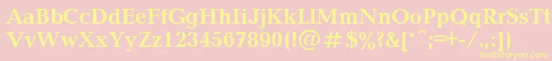 Balticab Font – Yellow Fonts on Pink Background