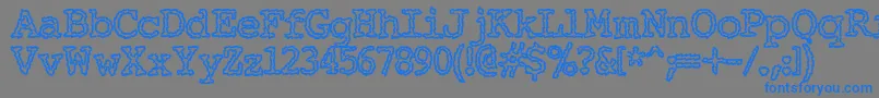 ElectricHermesAoeCharge Font – Blue Fonts on Gray Background