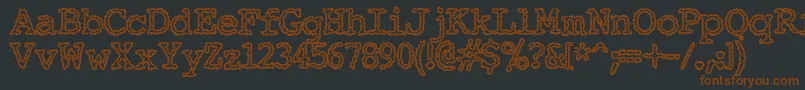 ElectricHermesAoeCharge Font – Brown Fonts on Black Background