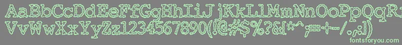 ElectricHermesAoeCharge Font – Green Fonts on Gray Background