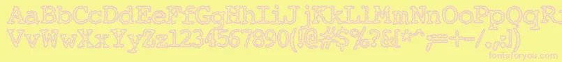 ElectricHermesAoeCharge Font – Pink Fonts on Yellow Background