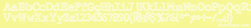 ElectricHermesAoeCharge Font – White Fonts on Yellow Background