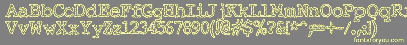 ElectricHermesAoeCharge Font – Yellow Fonts on Gray Background