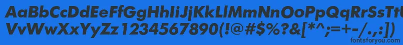 FuturiscBolditalic Font – Black Fonts on Blue Background