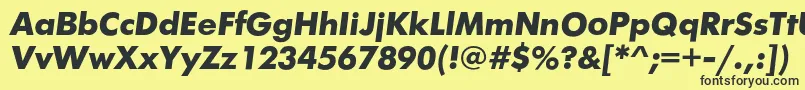 FuturiscBolditalic Font – Black Fonts on Yellow Background