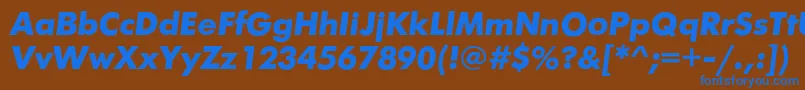 FuturiscBolditalic Font – Blue Fonts on Brown Background