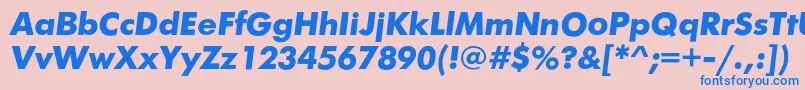 FuturiscBolditalic Font – Blue Fonts on Pink Background