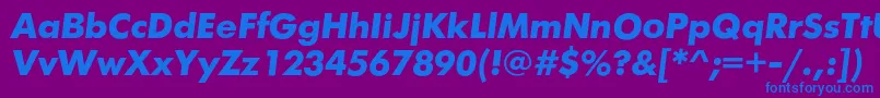 FuturiscBolditalic Font – Blue Fonts on Purple Background