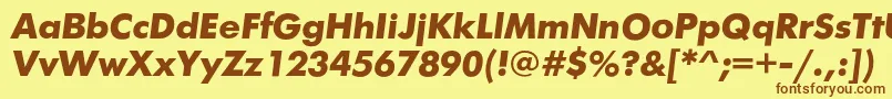 FuturiscBolditalic Font – Brown Fonts on Yellow Background