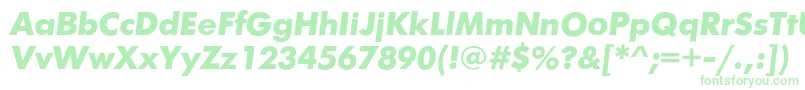 FuturiscBolditalic Font – Green Fonts on White Background