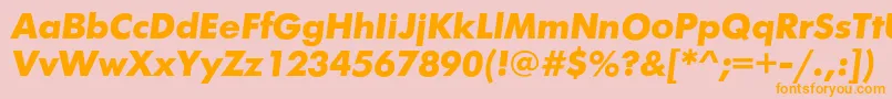 FuturiscBolditalic Font – Orange Fonts on Pink Background