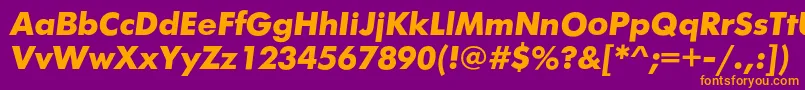 FuturiscBolditalic Font – Orange Fonts on Purple Background