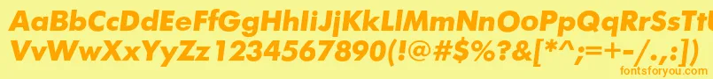 FuturiscBolditalic Font – Orange Fonts on Yellow Background