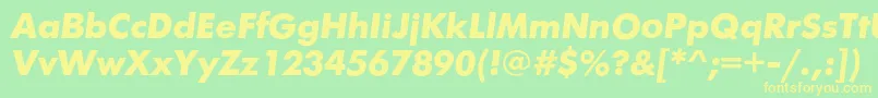 FuturiscBolditalic Font – Yellow Fonts on Green Background