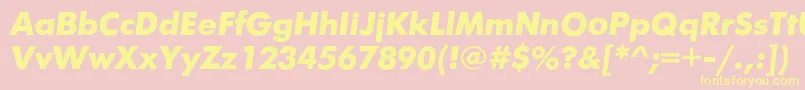 FuturiscBolditalic Font – Yellow Fonts on Pink Background