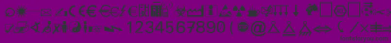 MartinVogelsSymbols Font – Black Fonts on Purple Background