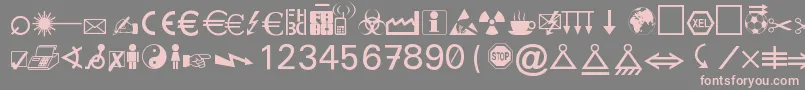 MartinVogelsSymbols Font – Pink Fonts on Gray Background