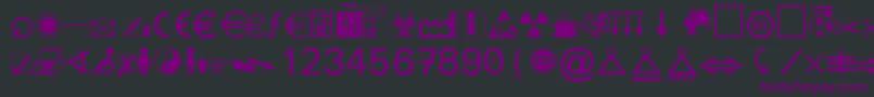 MartinVogelsSymbols Font – Purple Fonts on Black Background