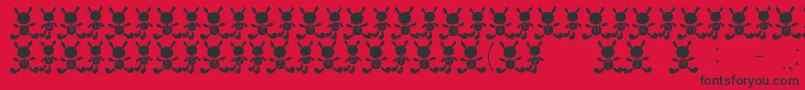 CUsafont Font – Black Fonts on Red Background