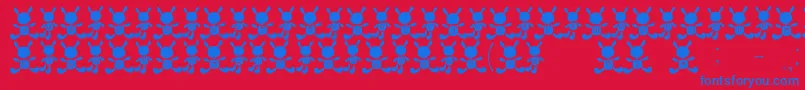 CUsafont Font – Blue Fonts on Red Background