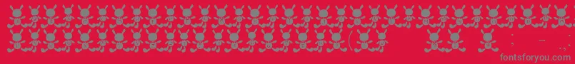 フォントCUsafont – 赤い背景に灰色の文字