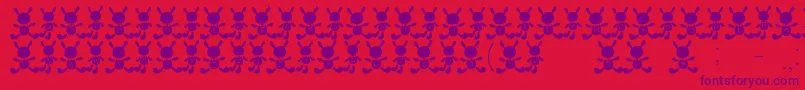 CUsafont Font – Purple Fonts on Red Background