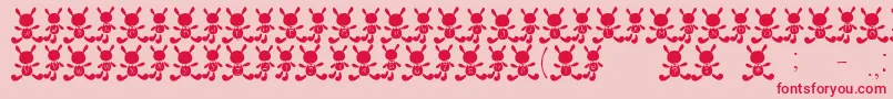 CUsafont Font – Red Fonts on Pink Background
