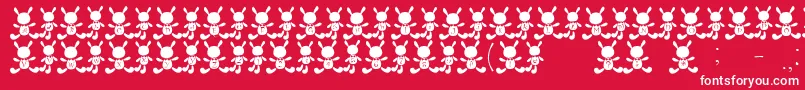CUsafont Font – White Fonts on Red Background