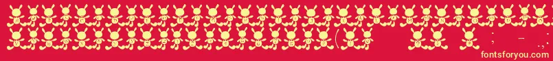 フォントCUsafont – 黄色の文字、赤い背景
