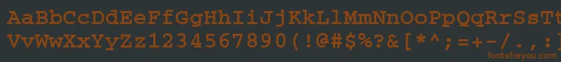 フォントCouriertmBold – 黒い背景に茶色のフォント