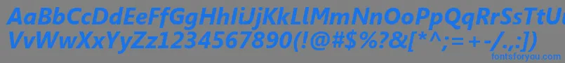 SegoeUiРџРѕР»СѓР¶РёСЂРЅС‹Р№РљСѓСЂСЃРёРІ Font – Blue Fonts on Gray Background