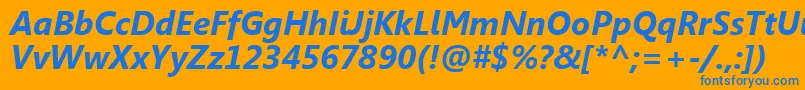 SegoeUiРџРѕР»СѓР¶РёСЂРЅС‹Р№РљСѓСЂСЃРёРІ Font – Blue Fonts on Orange Background