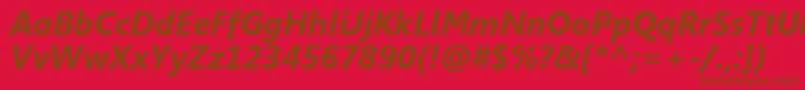 SegoeUiРџРѕР»СѓР¶РёСЂРЅС‹Р№РљСѓСЂСЃРёРІ Font – Brown Fonts on Red Background