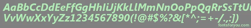 SegoeUiРџРѕР»СѓР¶РёСЂРЅС‹Р№РљСѓСЂСЃРёРІ Font – Green Fonts on Gray Background