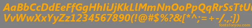 SegoeUiРџРѕР»СѓР¶РёСЂРЅС‹Р№РљСѓСЂСЃРёРІ Font – Orange Fonts on Gray Background