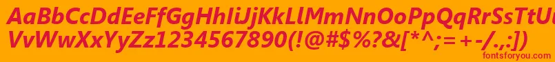 SegoeUiРџРѕР»СѓР¶РёСЂРЅС‹Р№РљСѓСЂСЃРёРІ Font – Red Fonts on Orange Background