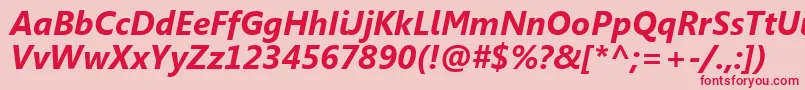 SegoeUiРџРѕР»СѓР¶РёСЂРЅС‹Р№РљСѓСЂСЃРёРІ Font – Red Fonts on Pink Background